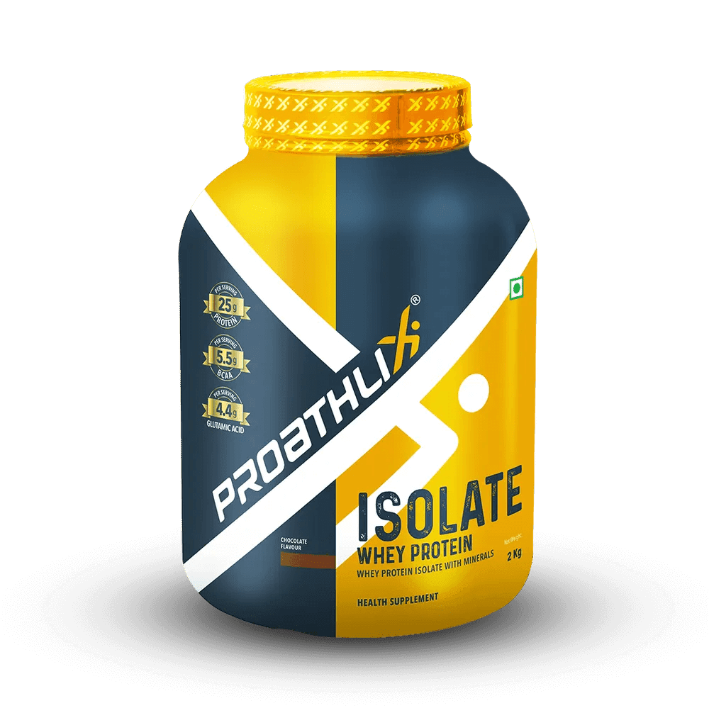 Proathlix Whey Protein Isolate with 25g Protein, 5.5g BCAA & 4.4g Glutamic Acid - Proathlix
