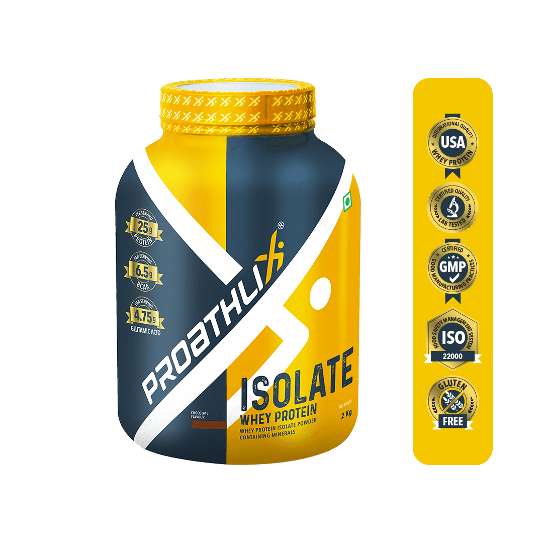 Proathlix Whey Protein Isolate with 25g Protein, 5.5g BCAA & 4.4g Glutamic Acid - Proathlix