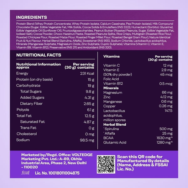 Protein Bar (Fruit Nut) (Pack of 3) + Whey Protein (Pack of 5) - Proathlix