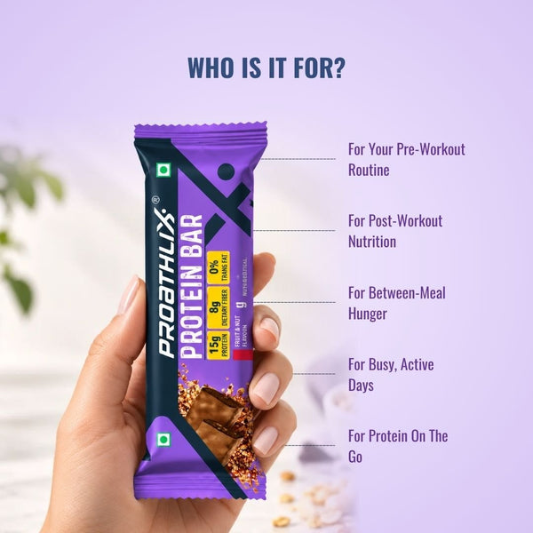 Protein Bar (Fruit Nut) (Pack of 3) + Whey Protein (Pack of 5) - Proathlix