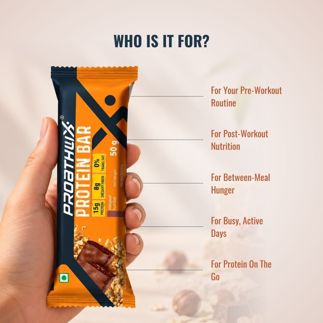 Protein Bar (Hazelnut) (Pack of 3) + Whey Protein (Pack of 5) - Proathlix