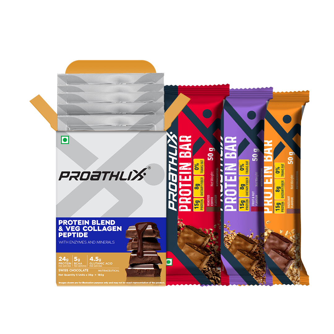 Protein Bar (Mixed) (Pack of 3) + Whey Protein (Pack of 5) - Proathlix