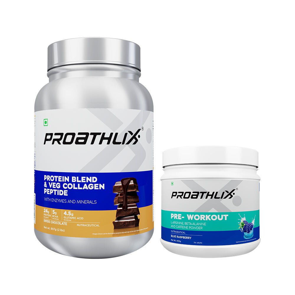 Protein Blend (Swiss Chocolate) + Preworkout (Blue Raspberry) - Proathlix