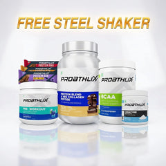 Protein Blend & Veg Collagen Peptide (Coffee, 2lbs) + Creatine Monohydrate (100g) + Preworkout (Lemon) + BCAA (Tropical Twist) + Protein Bar (3 Bars) - Proathlix
